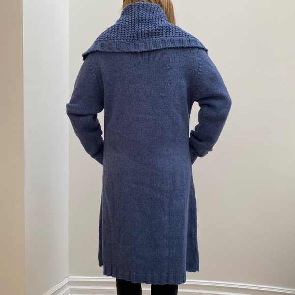 BNWT chunky knit  SweaterCoat w Pockets and convertible shawl collar - Picture 2 of 4